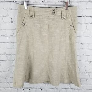 MEXX | linen blend lined midi skirt with pockets